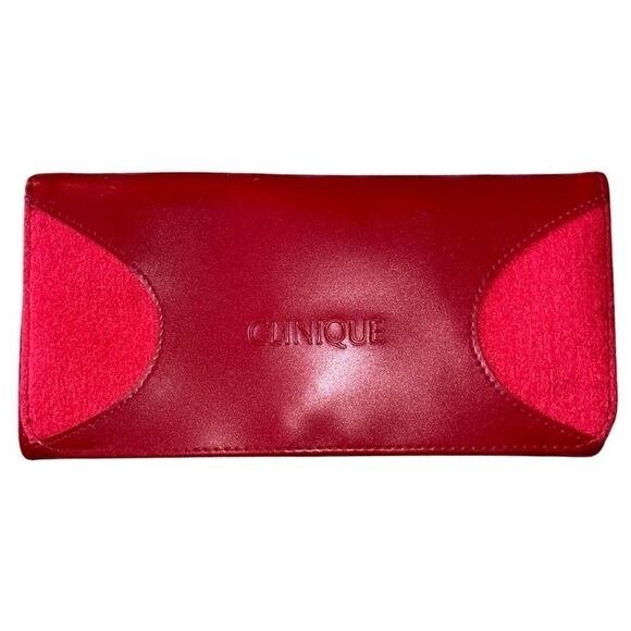 Clinique Red Travel Case Organizer for Jewelry Cosmetics - Picture 4 of 4